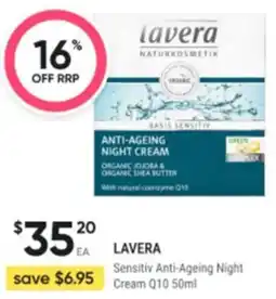 Healthy Life LAVERA Sensitiv Anti-Ageing Night Cream Q10 offer