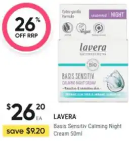 Healthy Life LAVERA Basis Sensitiv Calming Night Cream offer