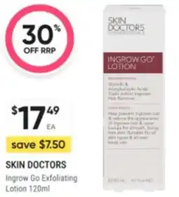 Healthy Life SKIN DOCTORS Ingrow Go Exfoliating Lotion offer