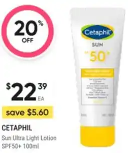 Healthy Life Cetaphil Sun Ultra Light Lotion SPF50+ offer
