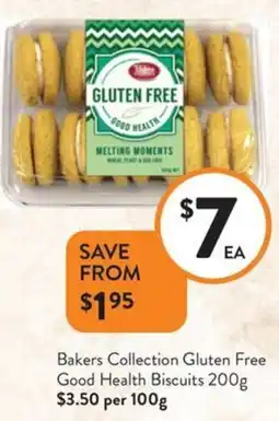 Foodworks Bakers collection gluten free good health biscuits offer