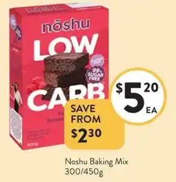 Foodworks Noshu baking mix offer