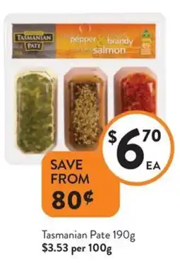 Foodworks Tasmanian pate offer