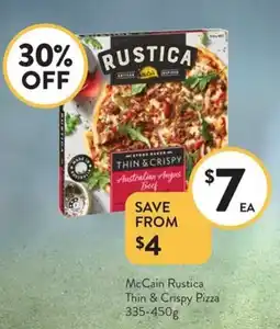 Foodworks Mccain rustica thin & crispy pizza offer