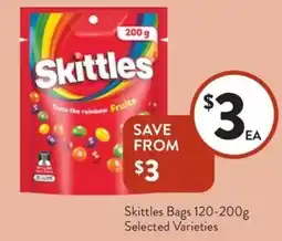 Foodworks Skittles bags offer