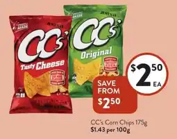 Foodworks Cc's corn chips offer
