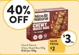 Foodworks Nice & natural chewy muesli bars offer