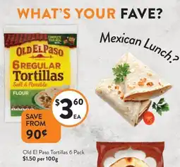 Foodworks Old el paso tortillas offer