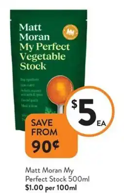 Foodworks Matt Moran My Perfect Stock offer