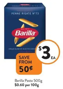 Foodworks Barilla Pasta offer
