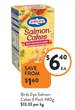 Foodworks Birds eye salmon cakes offer