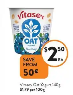 Foodworks Vitasoy oat yogurt offer