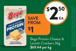 Foodworks Bega Protein Cheese & Lavosh Crackers offer