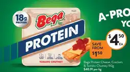 Foodworks Bega Protein Cheese, Crackers & Tomato Chutney offer