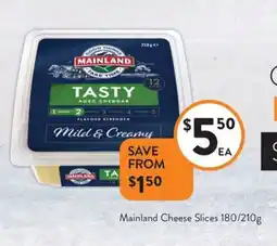 Foodworks Mainland Cheese Slices offer