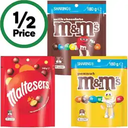 Woolworths Mars Maltesers, M&M’s or Pods 120-180g offer