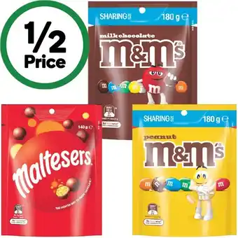 Woolworths Mars Maltesers, M&M’s or Pods 120-180g offer