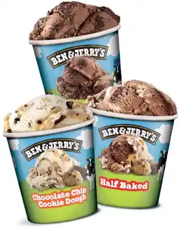 Coles Ben & Jerry's Ice Cream Tub 458mL offer
