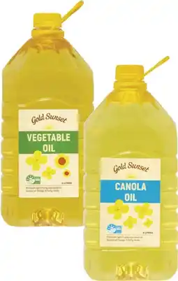 Coles Gold Sunset Vegetable or Canola Oil 4 Litre offer