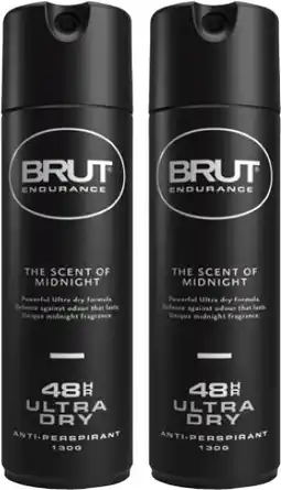 Coles Brut 48hr Endurance Antiperspirant Aerosol Deodorant 212mL offer