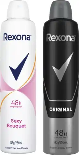 Coles Rexona 48hr Aerosol Deodorant 250mL offer