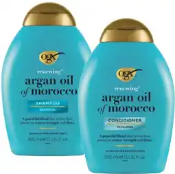 Coles Ogx Argan Oil of Morocco Shampoo or Conditioner 385mL offer