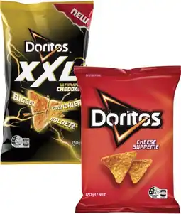 Coles Doritos or XXL Corn Chips 150g-170g offer