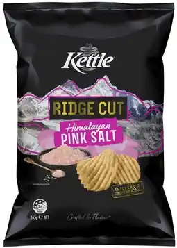 Coles Kettle Ridge Cut Potato Chips 165g offer