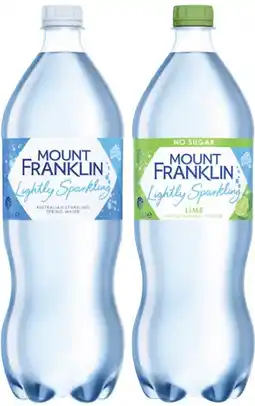 Coles Mt Franklin Lightly Sparkling Water 1.25 Litre offer