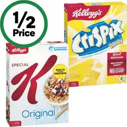 Woolworths Kellogg’s Special K Original 500g or Crispix Honey Pillows Cereal 460g offer