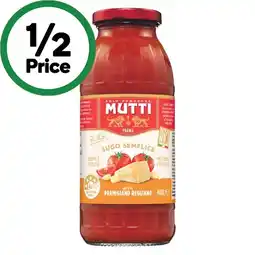 Woolworths Mutti Sugo Semplice Pasta Sauce 400g offer