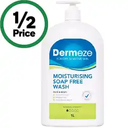 Woolworths Dermeze Soap Free Body Wash & Facial Cleanser 1 Litre offer