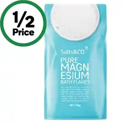 Woolworths Salts & Co. Pure Magnesium Bath Flakes 750g offer