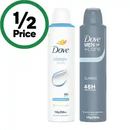 Woolworths Dove Antiperspirant Deodorant 48H 250ml offer