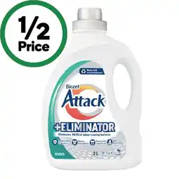 Woolworths Biozet Attack Plus Laundry Liquid 2 Litre or Powder 2 kg offer