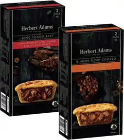 Coles Herbert Adams Slow Cooked Beef Pies 2 Pack 400g-420g offer