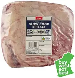 Coles Coles Australian No Added Hormones Beef Slow Cook Brisket offer