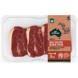 Woolworths Australian Beef Oyster Blade Steak 600g offer