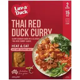 Woolworths Luv A Duck Thai Red Duck Curry 400g – From the Meat Dept offer