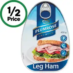 Woolworths Plumrose Leg Ham 450g offer