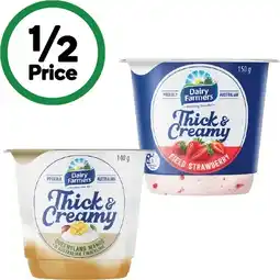 Woolworths Dairy Farmers Thick & Creamy Yoghurt 140-150g offer