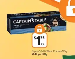 Foodworks Captain's table water crackers offer