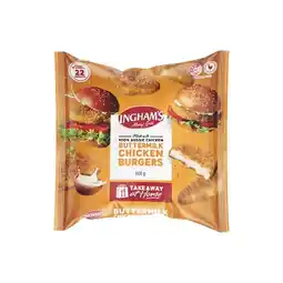 Woolworths Ingham’s Original Buttermilk Chicken Burgers 600g offer