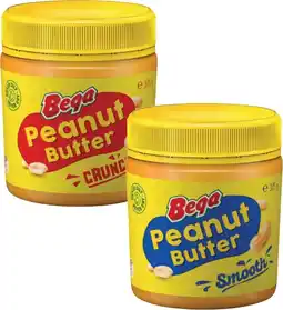 Coles Bega Smooth or Crunchy Peanut Butter 375g offer