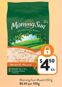 Foodworks Morning sun muesli offer