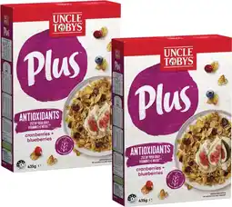 Coles Uncle Tobys Plus Antioxidants 435g offer