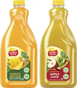 Coles Golden Circle Apple or Mango Nectar Juice 2 Litre offer