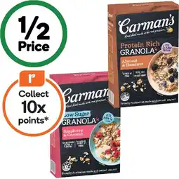 Woolworths Carman’s Granola 425-450g offer