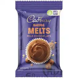 Woolworths Cadbury Choc Chips, Melts or Blocks 180-225g offer