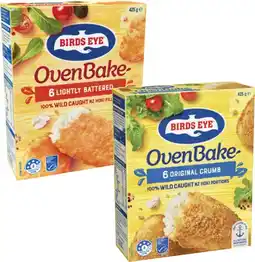 Coles Birds Eye Oven Bake Fish Fillets 425g offer